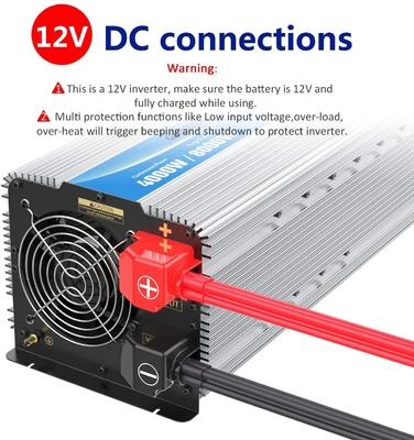 頑丈な12V 2.4A雑種の太陽インバーターLED 4000W純粋な正弦波力インバーター